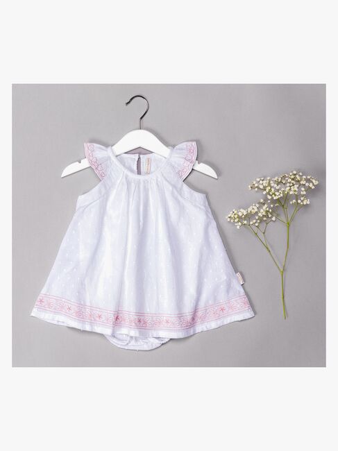 Petite Chérie Atelier Vere Kjole, White/Pink
