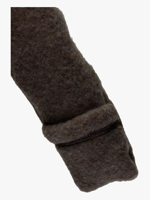Mikk-Line Fleecejakke Baby Merinoull, Dark Brown Melange