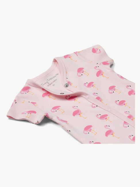 Tiny Treasure Summer Jumpsuit 2-Pack, Pink/Flamingo