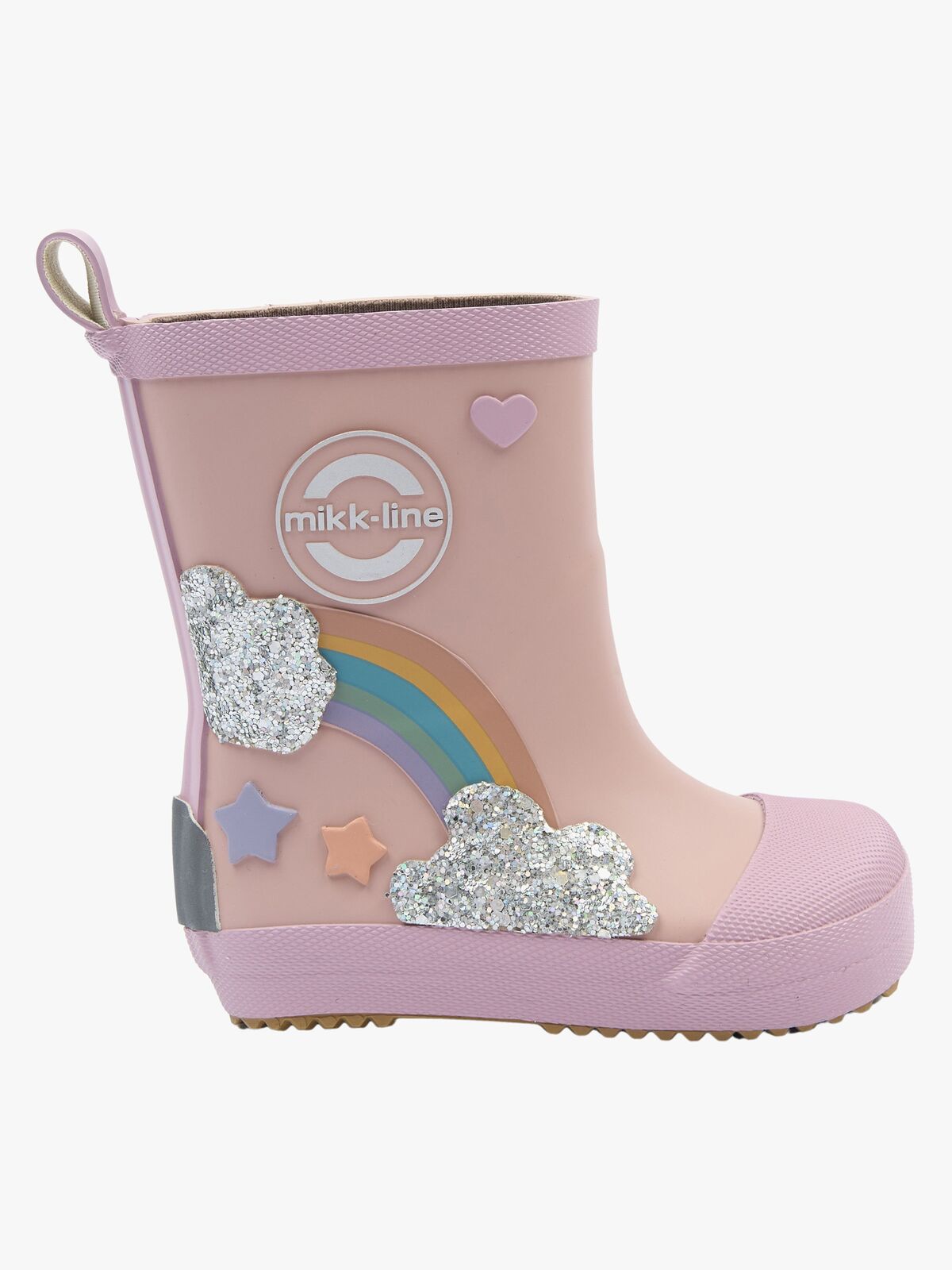 Mikk-Line Barefoot Rainbow Gummistøvler, Adobe Rose
