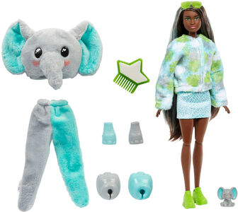 Barbie Cutie Reveal Dukke Jungle Series Elefant