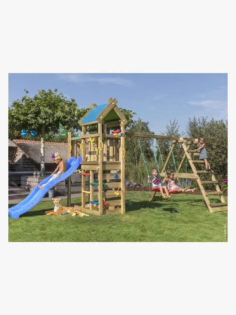 Jungle Gym Nomad Lekestativ, 2 Huske og Sklie, Blå