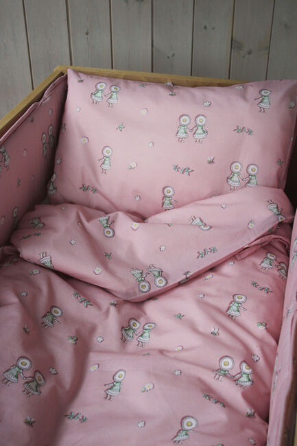 Elsa Beskow Blomsterfesten Sengekant 30 x 360, Rosa