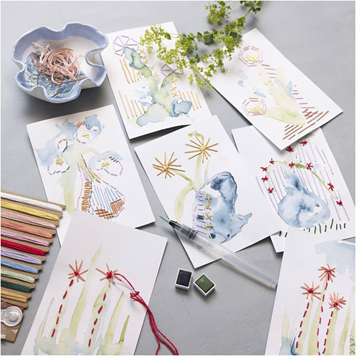 Creativ Company Hobbysett Broderi & Akvarell