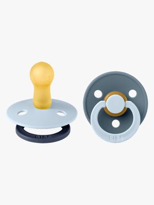 BIBS Studio Colour Fusion Smokk 2-Pakk Str 2, Baby Blue Petrol mix