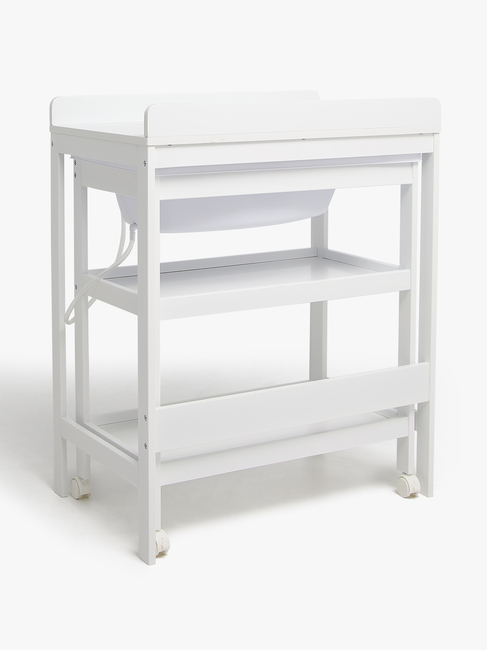 JLY Dream Stellebord med Uttrekkbar Badebalje, White