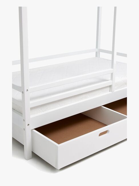 Minitude Nordic Jax Husseng 70x140 & BabyMatex Softi Plus Madrass + Sengeskuff, Hvit