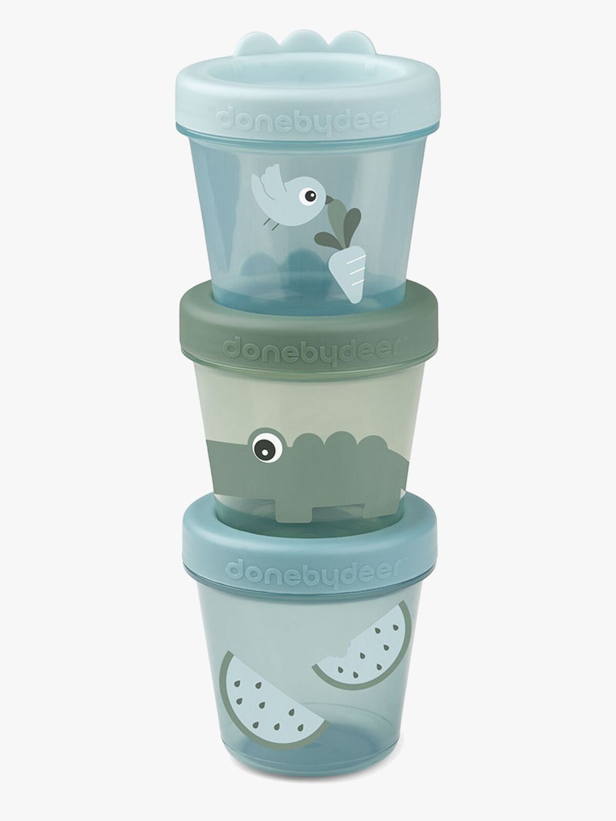 Done By Deer Croco Snackbokser 3-pack, Grønn