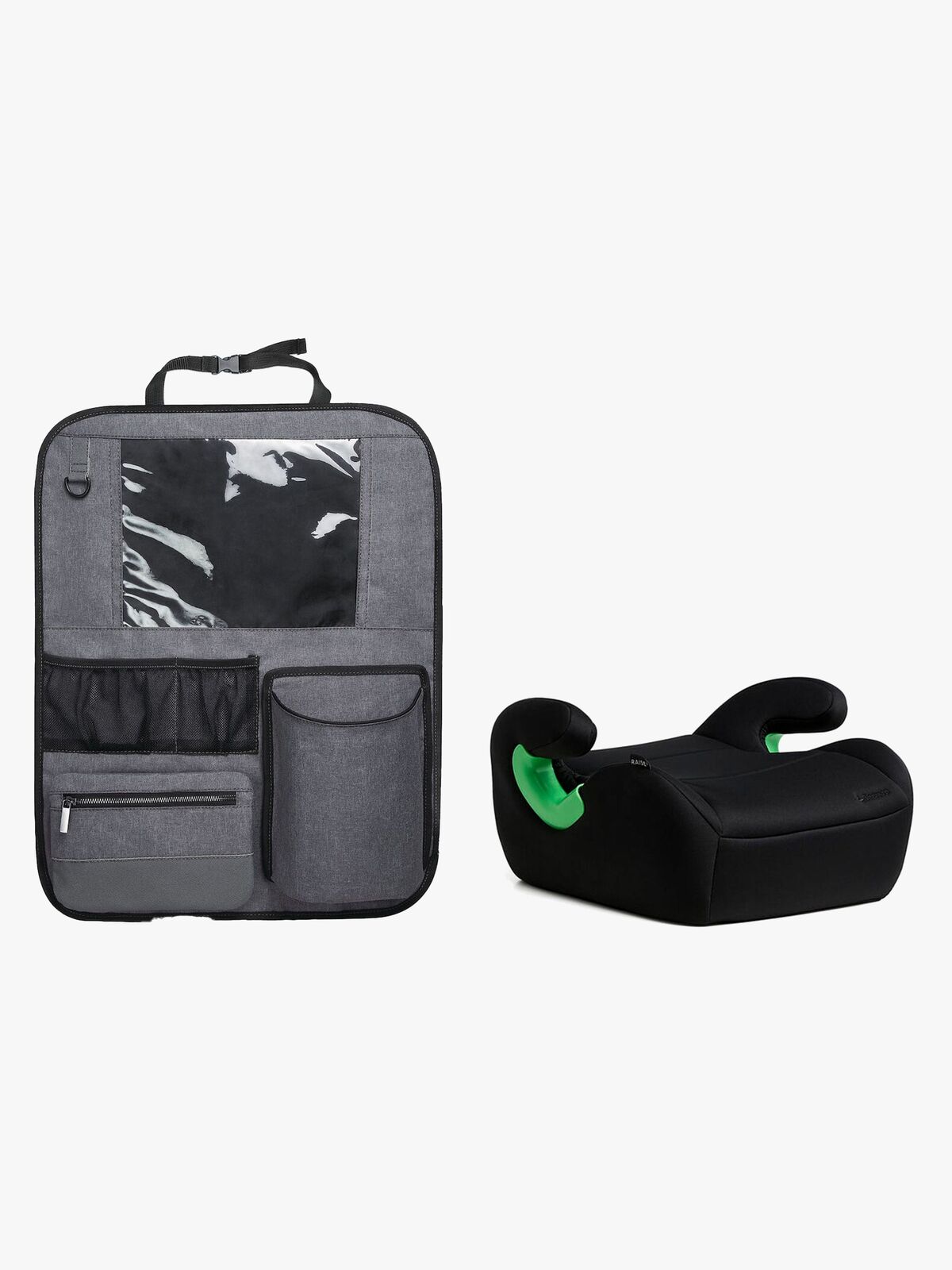 Beemoo Raise 2 i-Size Beltepute inkl. Beemoo Deluxe Sparketrekk med Oppbevaring, Black Stone