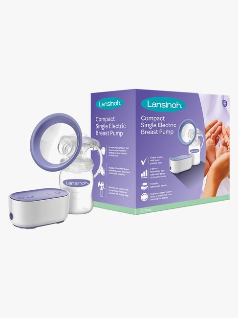 Lansinoh Single Elektrisk Brystpumpe Hvit/Lilla