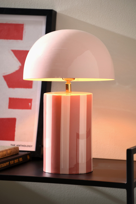 PresentTime Rayado Bordlampe, Rose Tan/Soft Pink