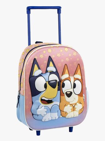 Bluey 3D Trillekoffert, Rosa/blå