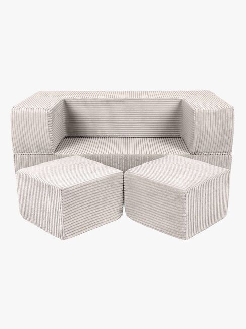 Meowbaby Play Aesthetic Cube  Byggbar Sofa, Ecru