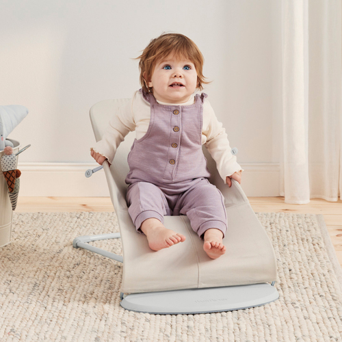 BabyBjörn Bliss Vippestol 3D Jersey, Lysebeige