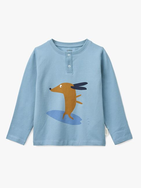 LIEWOOD Wilhelm Pysjsett, Dog/fun/beach blue/mix