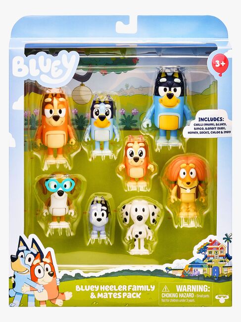 Bluey Figursett Familie & Venner 8-Pakk