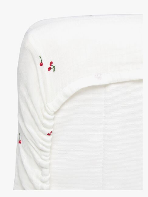 Alice & Fox NESSA Stretchlaken Sprinkelseng 60x120, Hvit