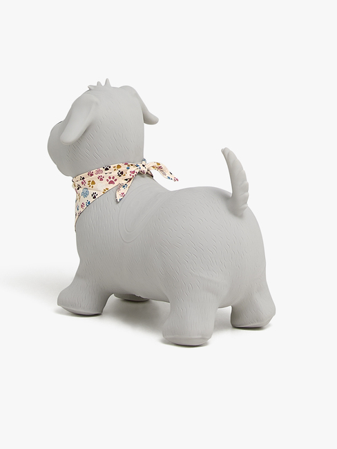 Cloudberry Castle Hoppedyr Hund med Skjerf, Grå