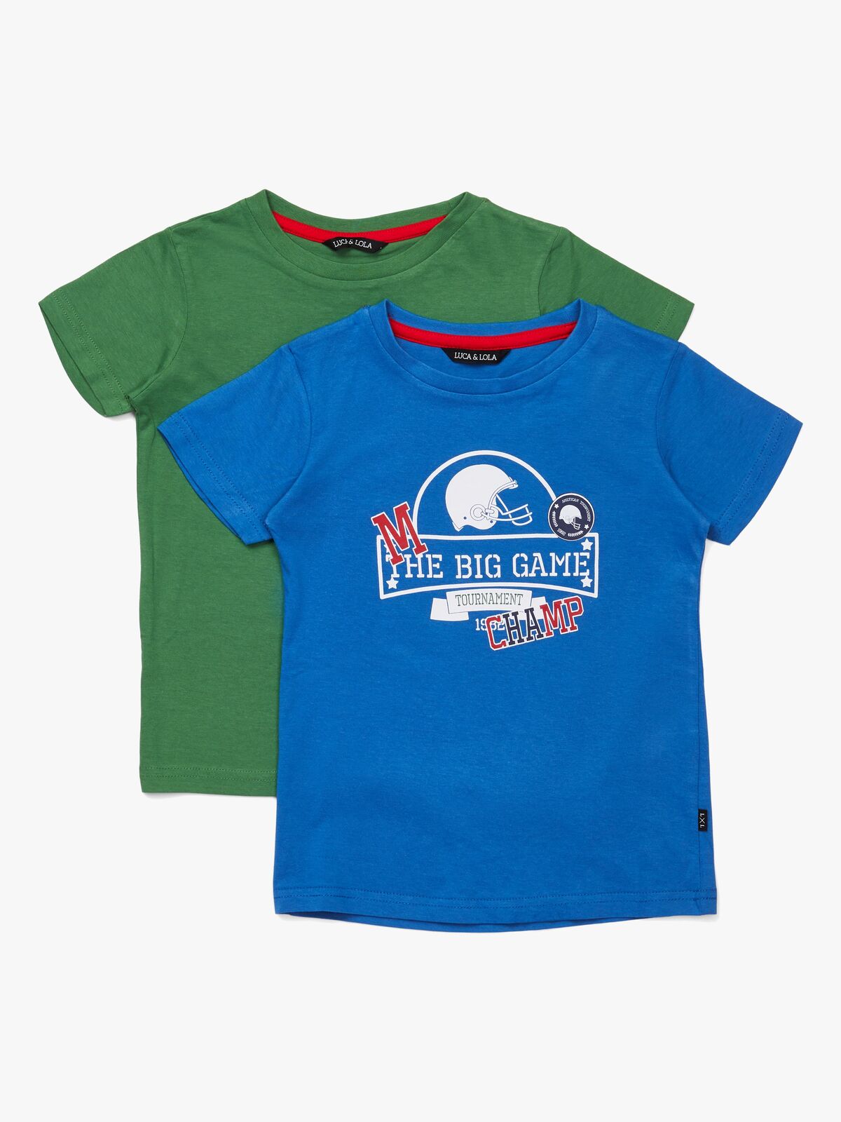 Luca & Lola San Marino T-Shirt 2-pack, Blue/Green