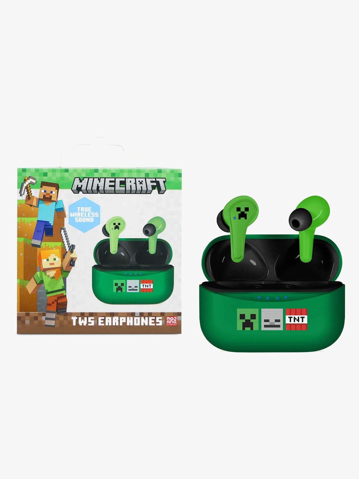 Minecraft Hodetelefoner In-Ear TWS, Grønn