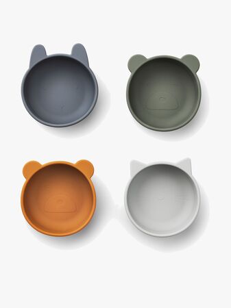 LIEWOOD Iggy Skåler Silikon 4-Pack, Blue