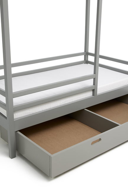 Minitude Nordic Jax Husseng 70x140 & BabyMatex Carpathia Madrass + Sengeskuff, Grå