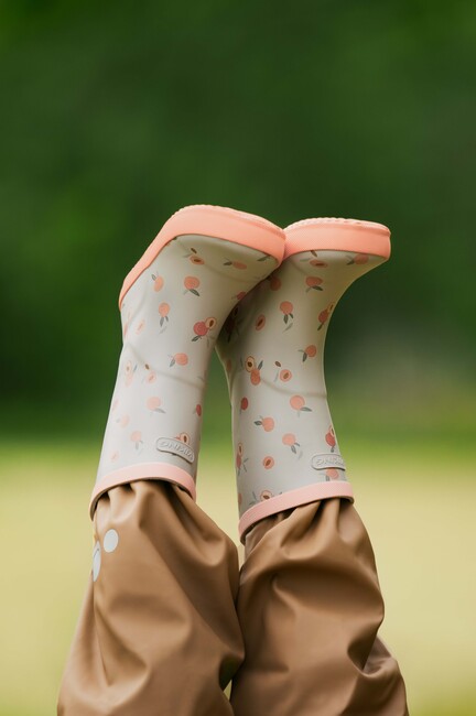 Viking x Kenza Trykk Gummistøvler, Apricot/Sand