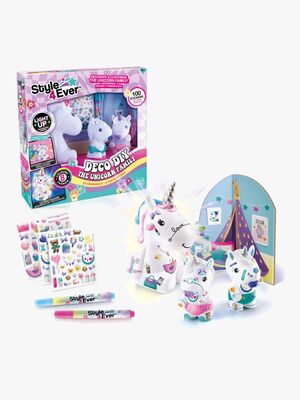 Style 4 Ever Hobbysett Enhjørningsfamilie med Lys