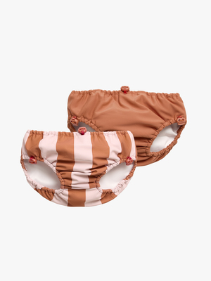 Nordbjörn Mölle 2-pack Badebleier, Rosa Stripete