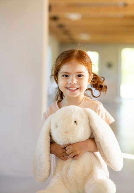 Teddykompaniet Kosedyr Mocca Kanin 34 cm, Creme