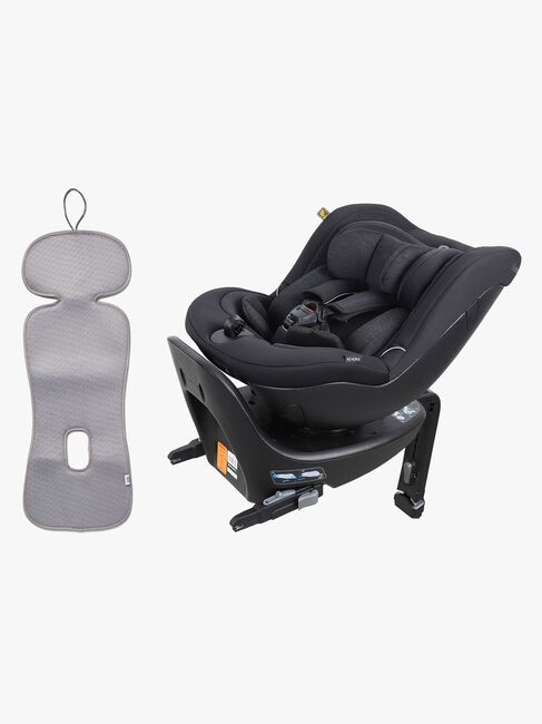 Beemoo Reverse i-Size Bakovervendt Bilstol inkl. Ventilerende Sittepute, Black Stone/Grey