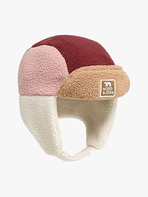 Nordbjörn Knallen Fleece-lue, Madder Brown/Rose Dawn/Oatmeal