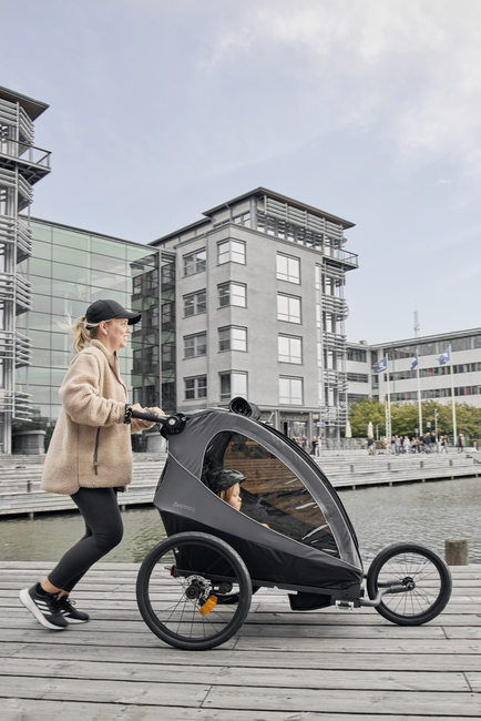 Beemoo Sporty Trail Sykkelvogn Inkl. Løpesett, Asphalt