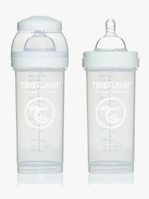 Twistshake Tåteflaske Anti-Kolikk 260 ml, Hvit