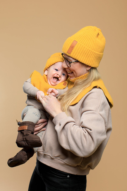 BabyMocs Strikket Lue, Gul