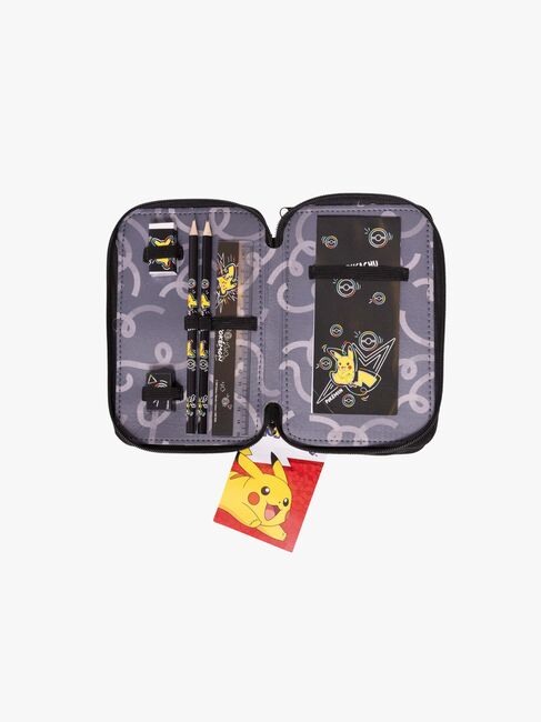 Pokémon  Neonfarget Dobbeltpennal, Svart