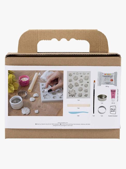 Creativ Company DIY-sett Lufttørkende Leire Telysholder Mini