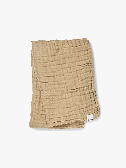 Elodie  Rynket Teppe 120x120, Pure Khaki