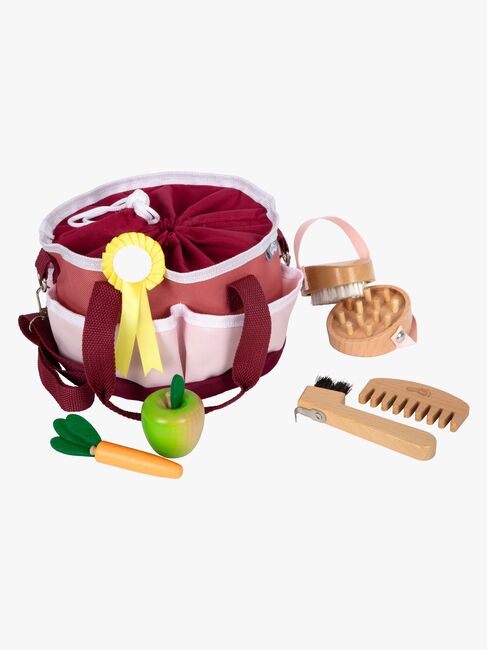 Lite fotpleiesett for hobbyhest, rød