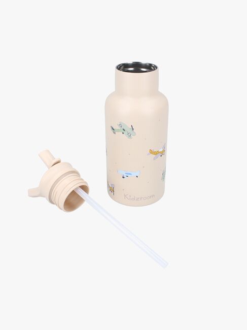 Kidzroom Stainless Steel Vannflaske 350 ml Small Talk, Beige