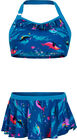 Color Kids Bikini med Skjørt UPF40+, Blue Sapphire