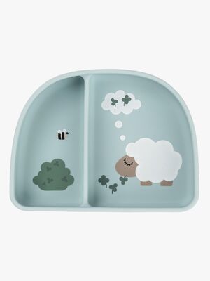 Done By Deer Tiny Farm Delt Tallerken Stick & Stay, Blue