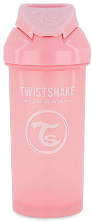 Twistshake Sugerørkopp 360 ml 6+ m, Pastel Pink