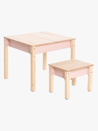 Family-scl Smart Oppbevaring Bord med Stol, Rosa