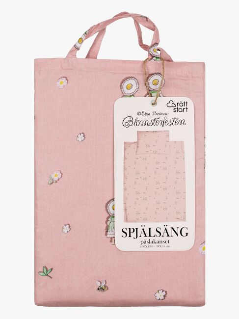 Elsa Beskow Blomsterfesten Sengesett 100 x 130 Sprinkelseng, Rosa