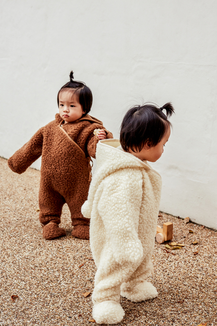 BINIBAMBA Merino Snugglesuit, Milk