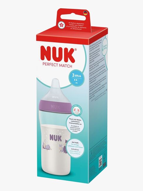 NUK Perfect Match Tåteflaske 260 ml, Hippo