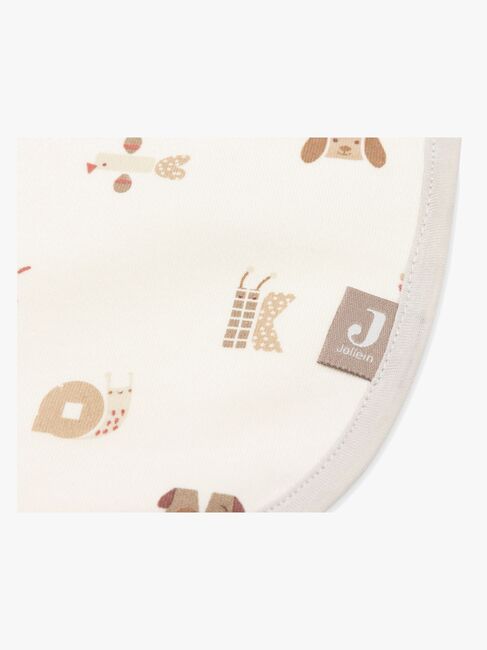 Jollein Bandana Tøysmekke Vanntett 5-Pakk, Animal Friends