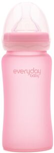 Everyday Baby Tåteflaske Glass 240 ml, Rose Pink