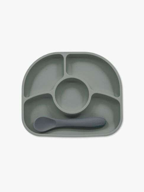 bblüv Anti-spill Tallerken & Skje, Grå